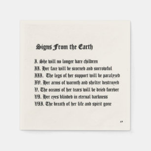 Signs From The Earth Napkin