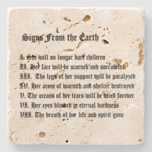 Signs From The Earth Stone Coaster