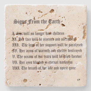 Signs From The Earth Stone Coaster