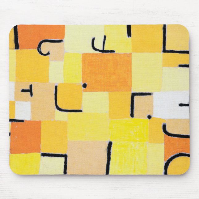 Signs in Yellow, Paul Klee Mouse Mat (Front)