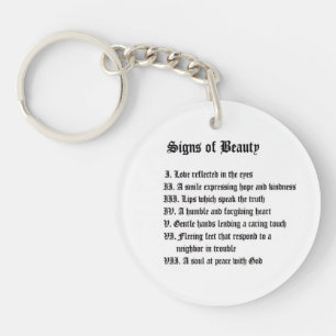 Signs of Beauty Key Ring