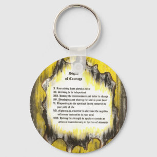 Signs of Courage Key Ring