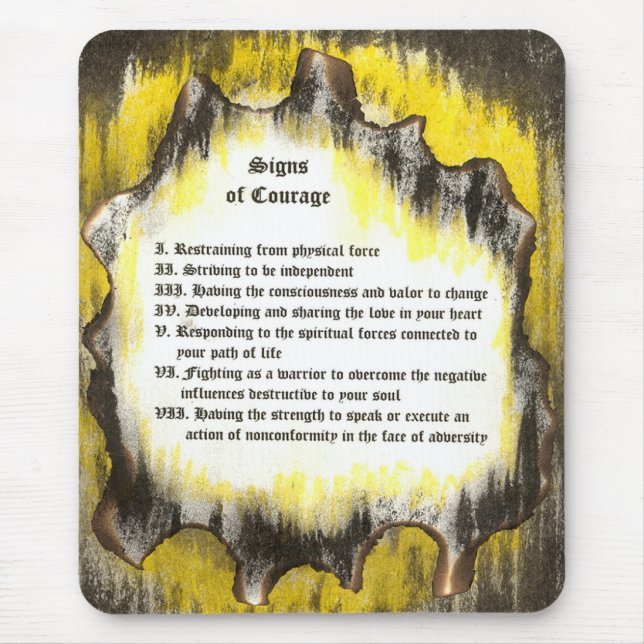 Signs of Courage Mouse Mat (Front)
