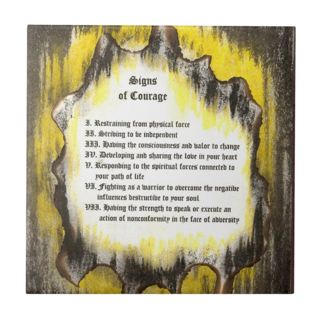 Signs of Courage Tile (Front)