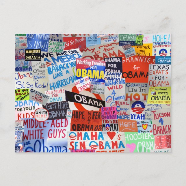 Signs of Hope Obama Postcard (Front)