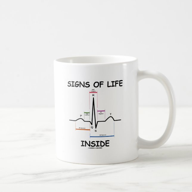 Signs Of Life Inside (ECG/EKG Heartbeat) Coffee Mug (Right)