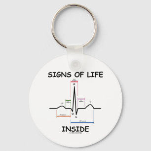 Signs Of Life Inside (ECG/EKG Heartbeat) Key Ring