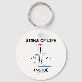 Signs Of Life Inside (ECG/EKG Heartbeat) Key Ring