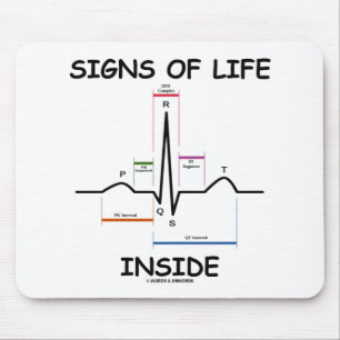 Signs Of Life Inside (ECG/EKG Heartbeat) Mouse Mat
