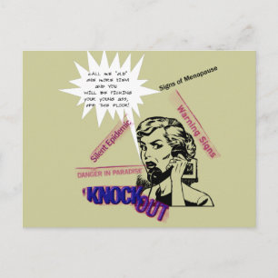Signs Of Menopause Postcard