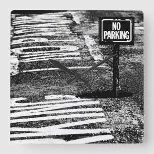 signs of reservation square wall clock