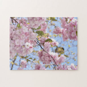 Signs of Spring Pink Cherry Blossom Tree Nature Jigsaw Puzzle