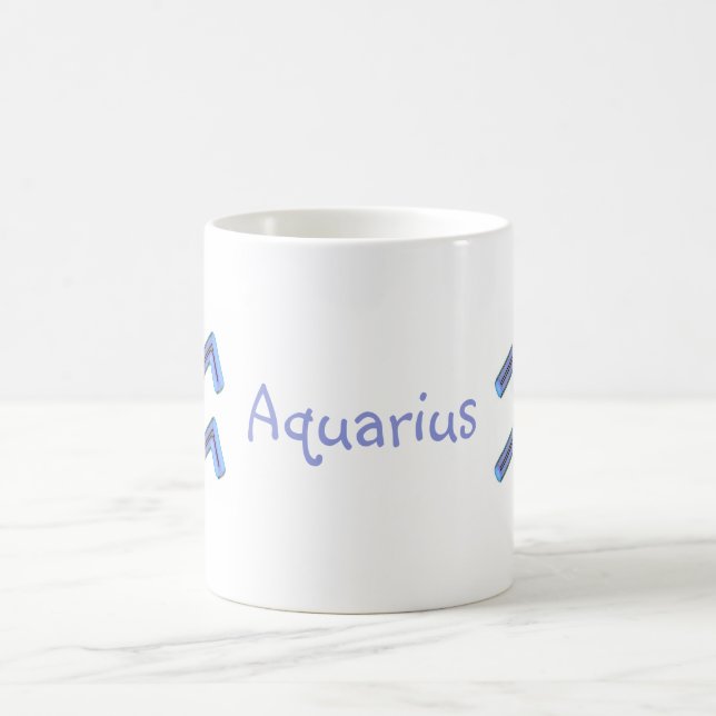 Signs of the Zodiac, Aquarius Coffee Mug (Center)