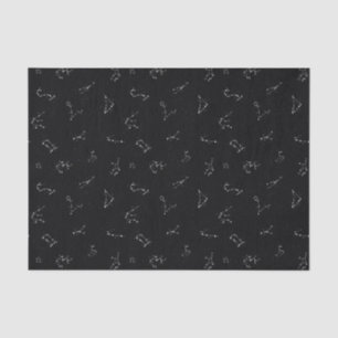Signs Of The Zodiac Astrology Black And White Tissue Paper