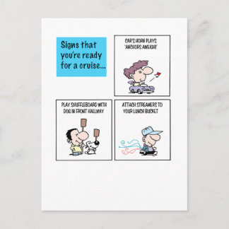Signs that you're ready for a cruise - (b) postcard