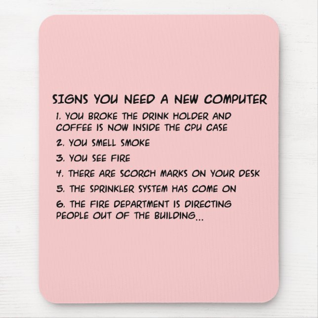 Signs you need a new computer 3 mouse mat (Front)