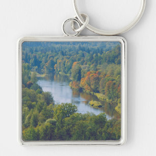 Sigulda Autumn in Picturesque Gauja River Valley Key Ring