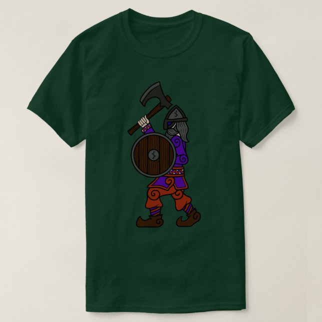 Sigurd axe and shield man T-Shirt (Design Front)