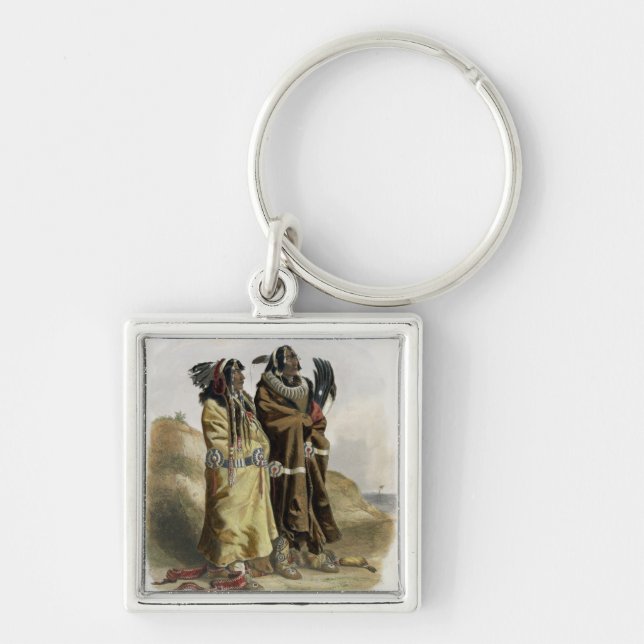 Sih-Chida and Mahchsi-Karehde, Mandan Indians, pla Key Ring (Front)