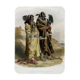 Sih-Chida and Mahchsi-Karehde, Mandan Indians, pla Magnet