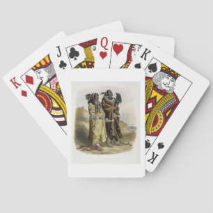 Sih-Chida and Mahchsi-Karehde, Mandan Indians, pla Playing Cards