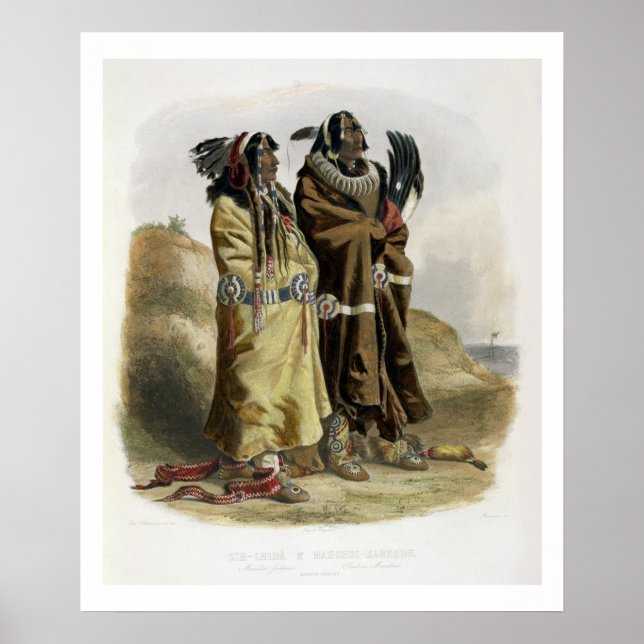Sih-Chida and Mahchsi-Karehde, Mandan Indians, pla Poster (Front)