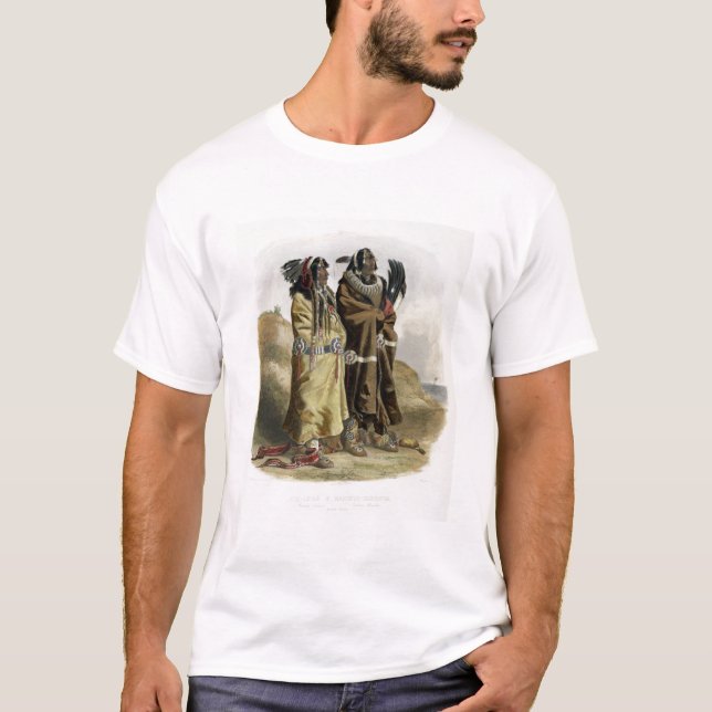 Sih-Chida and Mahchsi-Karehde, Mandan Indians, pla T-Shirt (Front)