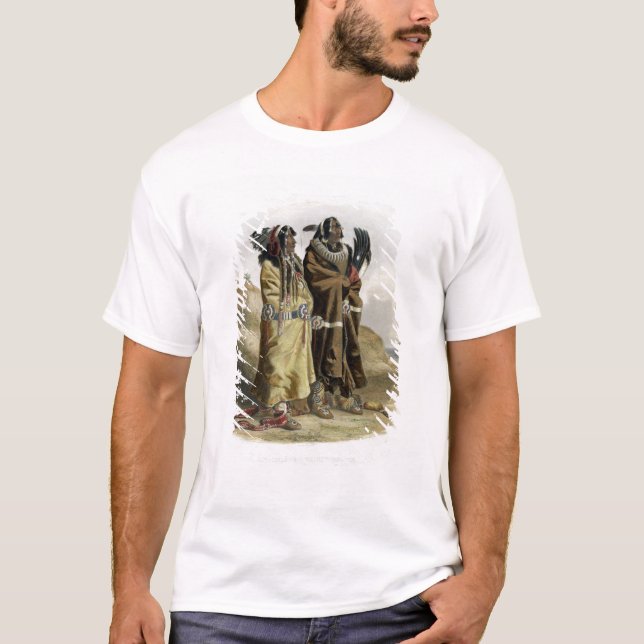 Sih-Chida and Mahchsi-Karehde, Mandan Indians, pla T-Shirt (Front)