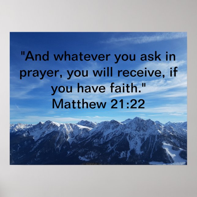 SIIE Matthew 21:22 Sky Poster (Front)