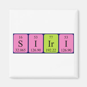 Siiri periodic table name magnet