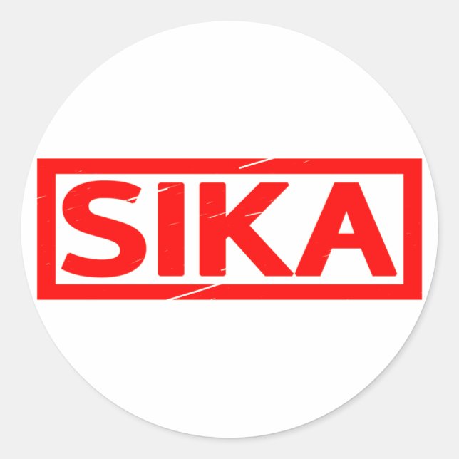 Sika Stamp Classic Round Sticker (Front)