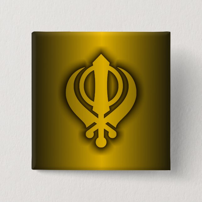 Sikh 15 Cm Square Badge (Front)