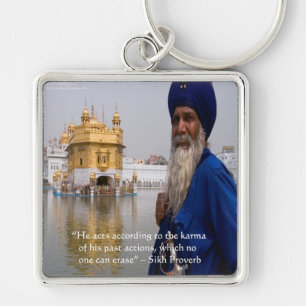 Sikh Actions/Karma Proverb Key Ring