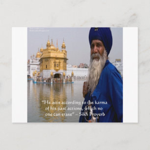 Sikh Actions/Karma Proverb Postcard