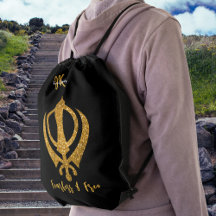 Sikh Khanda "Fearless & Free" 
