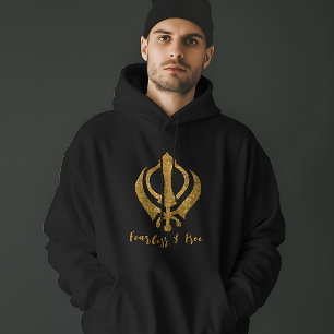 Sikh Khanda "Fearless & Free" Hoodie