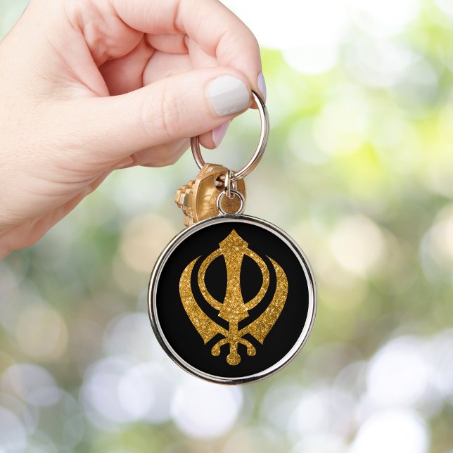 Sikh Khanda "Fearless & Free"  Key Ring (Creator Uploaded)