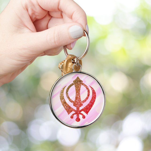 Sikh Khanda "Fearless & Free"  Key Ring (Creator Uploaded)