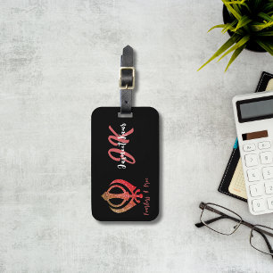 Sikh Khanda "Fearless & Free"  Luggage Tag