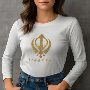 Sikh Khanda "Fearless & Free"  T-Shirt