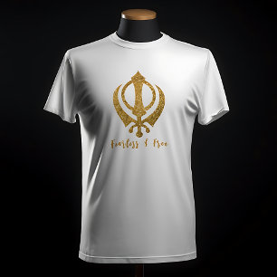 Sikh Khanda "Fearless & Free" T-Shirt