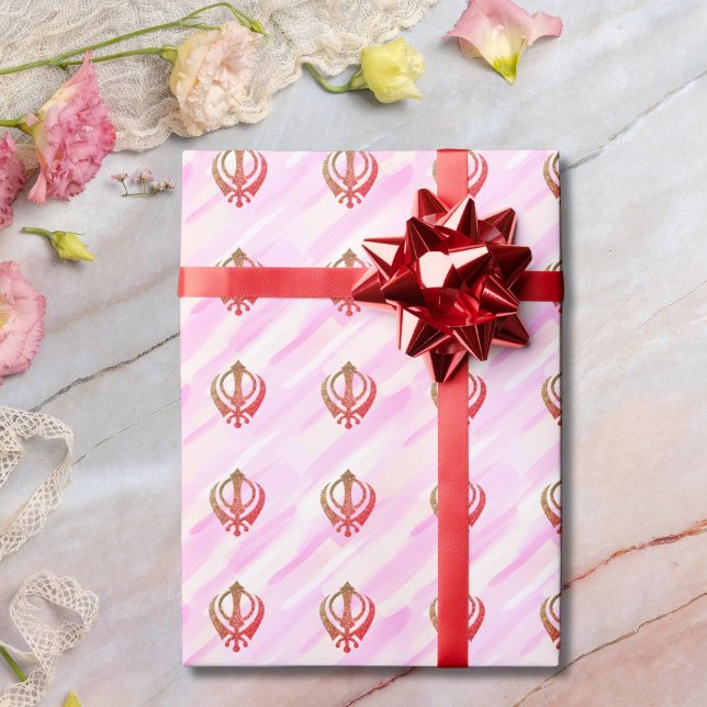Sikh Khanda "Fearless & Free"  Wrapping Paper (Creator Uploaded)