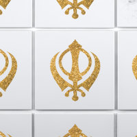 Sikh Khanda Glittery Symbol