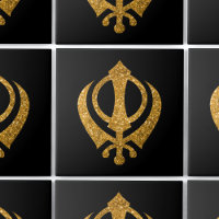 Sikh Khanda Glittery Symbol