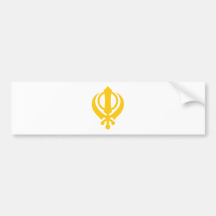 Sikh Khanda Gold Bumper Sticker