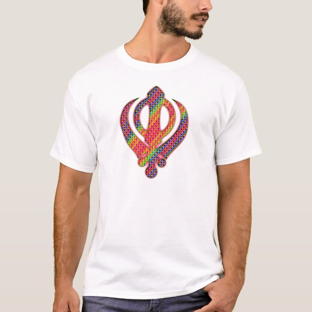 Sikh Khanda hippie T-Shirt (Front)