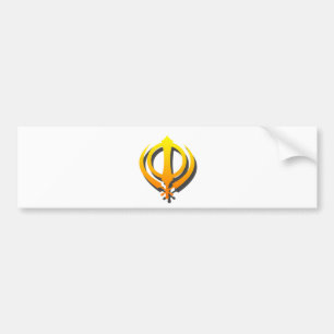 Sikh Khanda Khalsa Sikhism Punjabi Bumper Sticker