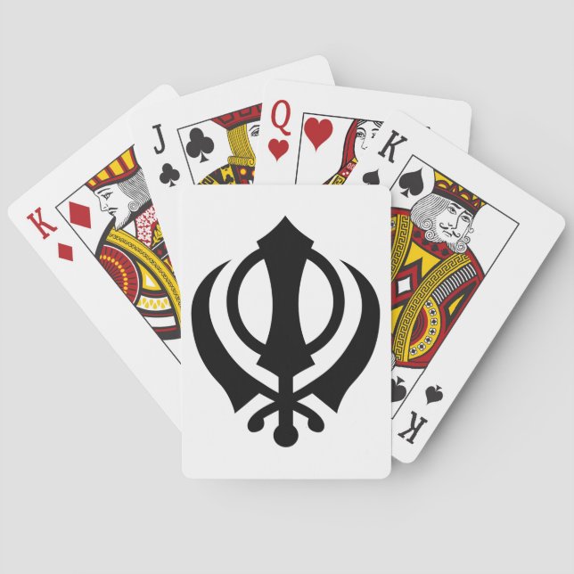 Sikh Khanda Playing Cards (Back)