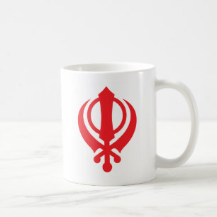 Sikh Khanda Red Coffee Mug