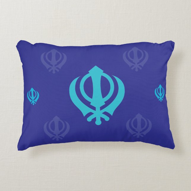 Sikh Khanda Symbol Decorative Cushion (Front)